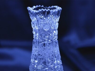 Krištáľová brúsená váza 15 cm - Image 2
