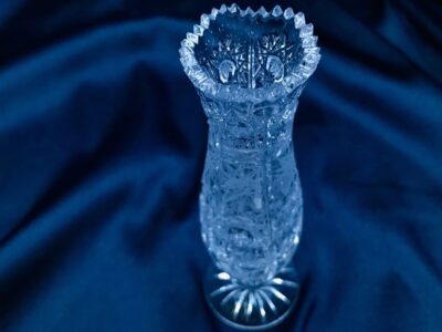 Krištáľová brúsená váza 15 cm - Image 3