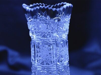 Krištáľová brúsená váza 15 cm - Image 2