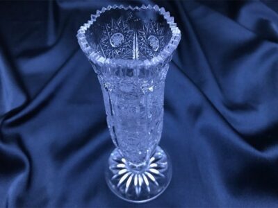 Krištáľová brúsená váza 15 cm - Image 4