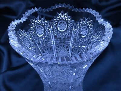 Krištáľová brúsená váza 15 cm - Image 2
