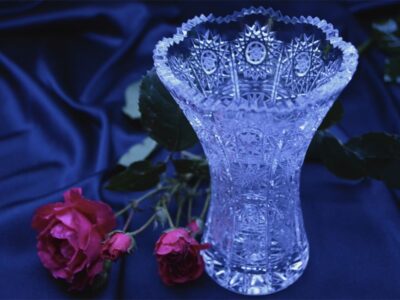 Krištáľová brúsená váza 15 cm - Image 4