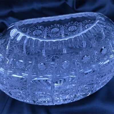 Krištáľová brúsená váza 18 cm