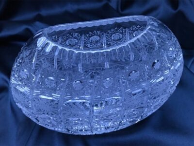 Krištáľová brúsená váza 18 cm - Image 3