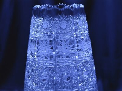 Krištáľová brúsená váza 23 cm - Image 2