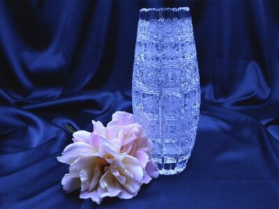 Krištáľová brúsená váza 23 cm - Image 4