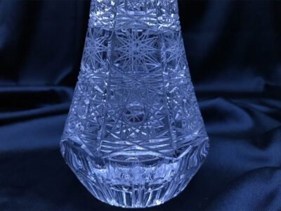 Krištáľová brúsená váza 25 cm - Image 2