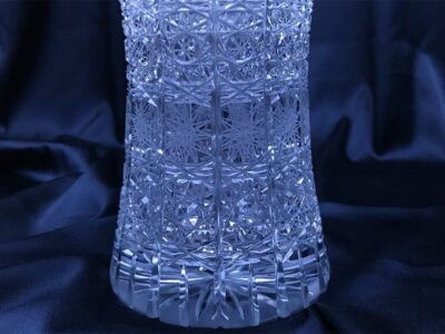Krištáľová brúsená váza 25 cm - Image 3
