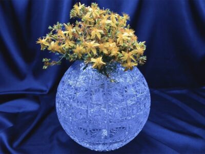 Krištáľová brúsená váza 18 cm - Image 2
