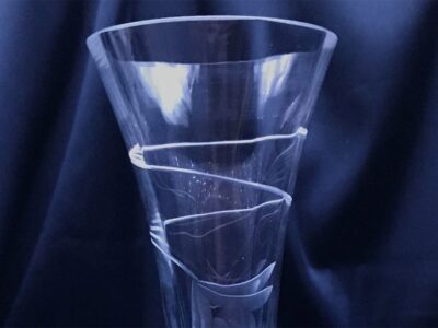 Krištáľová brúsená váza 20 cm - Image 3
