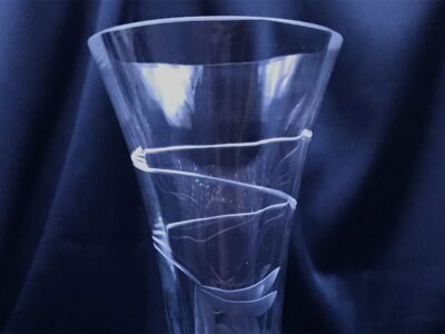Krištáľová brúsená váza 20 cm - Image 3