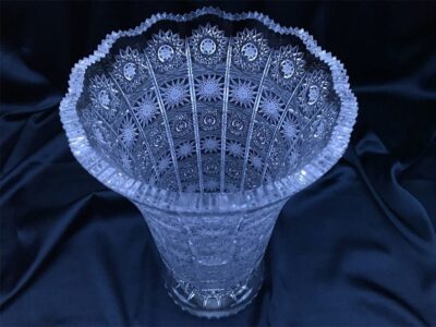 Krištáľová brúsená váza 30 cm - Image 4
