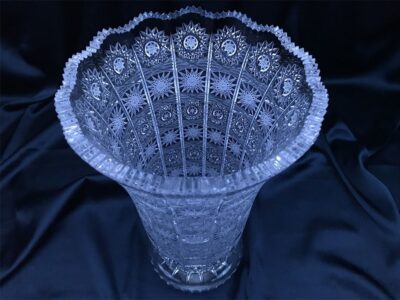 Krištáľová brúsená váza 30 cm - Image 4
