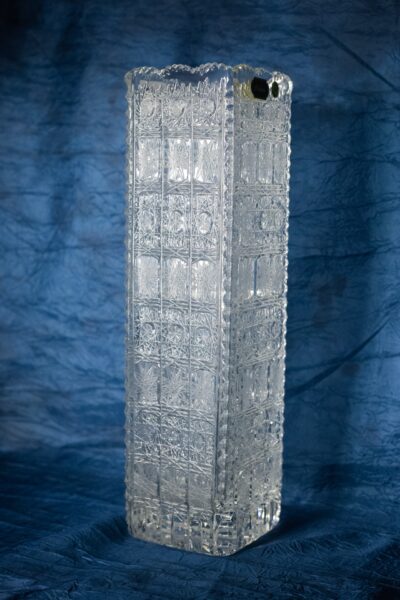 Krištáľová brúsená váza 35 cm