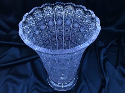 Krištáľová brúsená váza 35 cm - Image 2