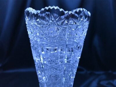 Krištáľová brúsená váza 20 cm - Image 2
