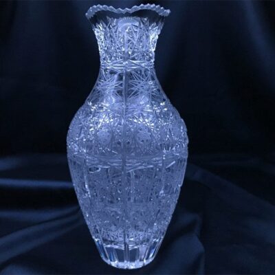 Krištáľová brúsená váza 20 cm