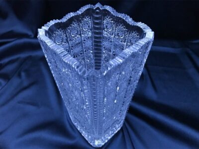 Krištáľová brúsená váza 24,5 cm - Image 4