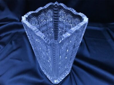 Krištáľová brúsená váza 24,5 cm - Image 4