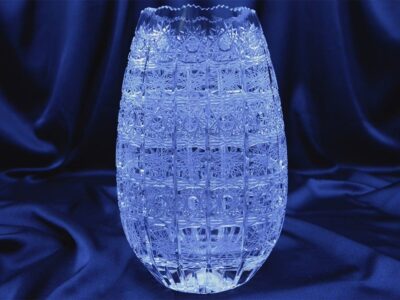 Krištáľová brúsená váza 25,5 cm