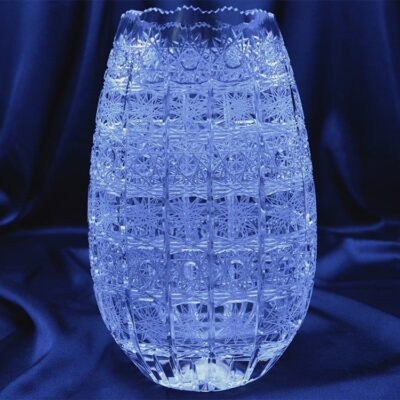 Krištáľová brúsená váza 25,5 cm