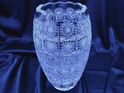 Krištáľová brúsená váza 25,5 cm - Image 2
