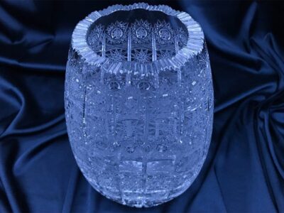 Krištáľová brúsená váza 25,5 cm - Image 2