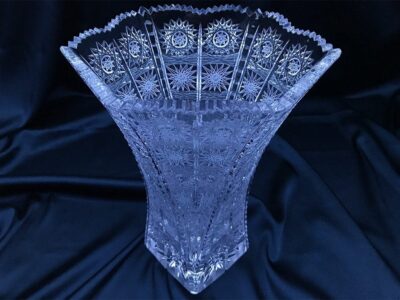 Krištáľová brúsená váza 27 cm - Image 2