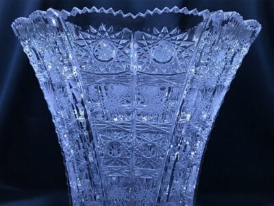 Krištáľová brúsená váza 27 cm - Image 3