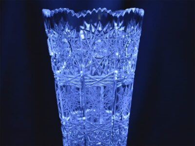 Krištáľová brúsená váza 27 cm - Image 3