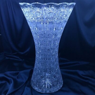 Krištáľová brúsená váza 50 cm