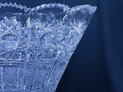 Krištáľová brúsená váza 40 cm - Image 4