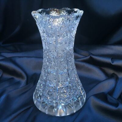 Krištáľová brúsená váza 20 cm
